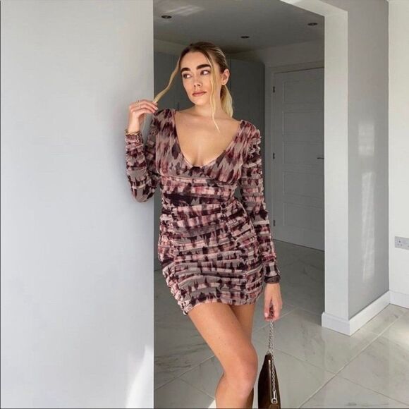 ZARA DRAPED TULLE DRESS - Picture 4 of 15